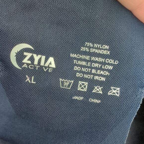 Zyia Active Women's Mesh Blue Tank Top XL Racerback Ventilation Stretchy Yoga - Picture 5 of 7